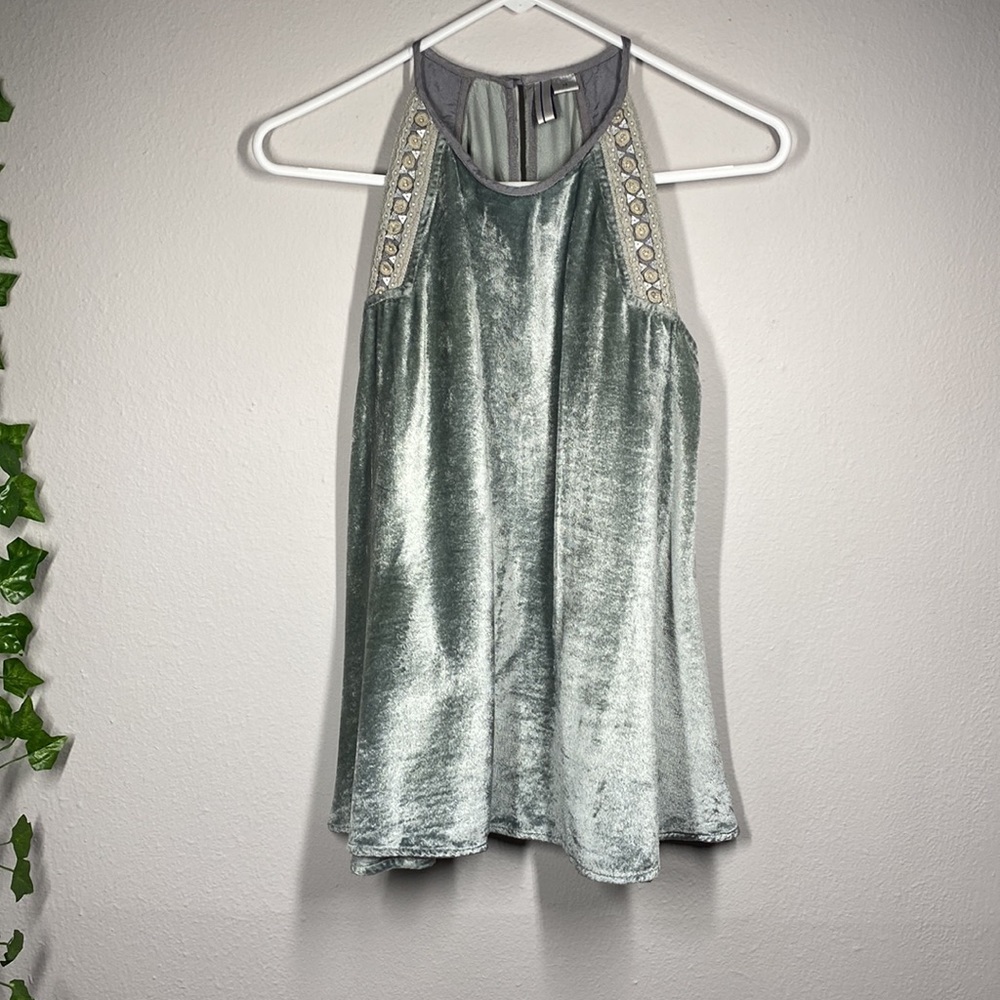 Anthropologie Blank London Eyre Velvet Halter Top